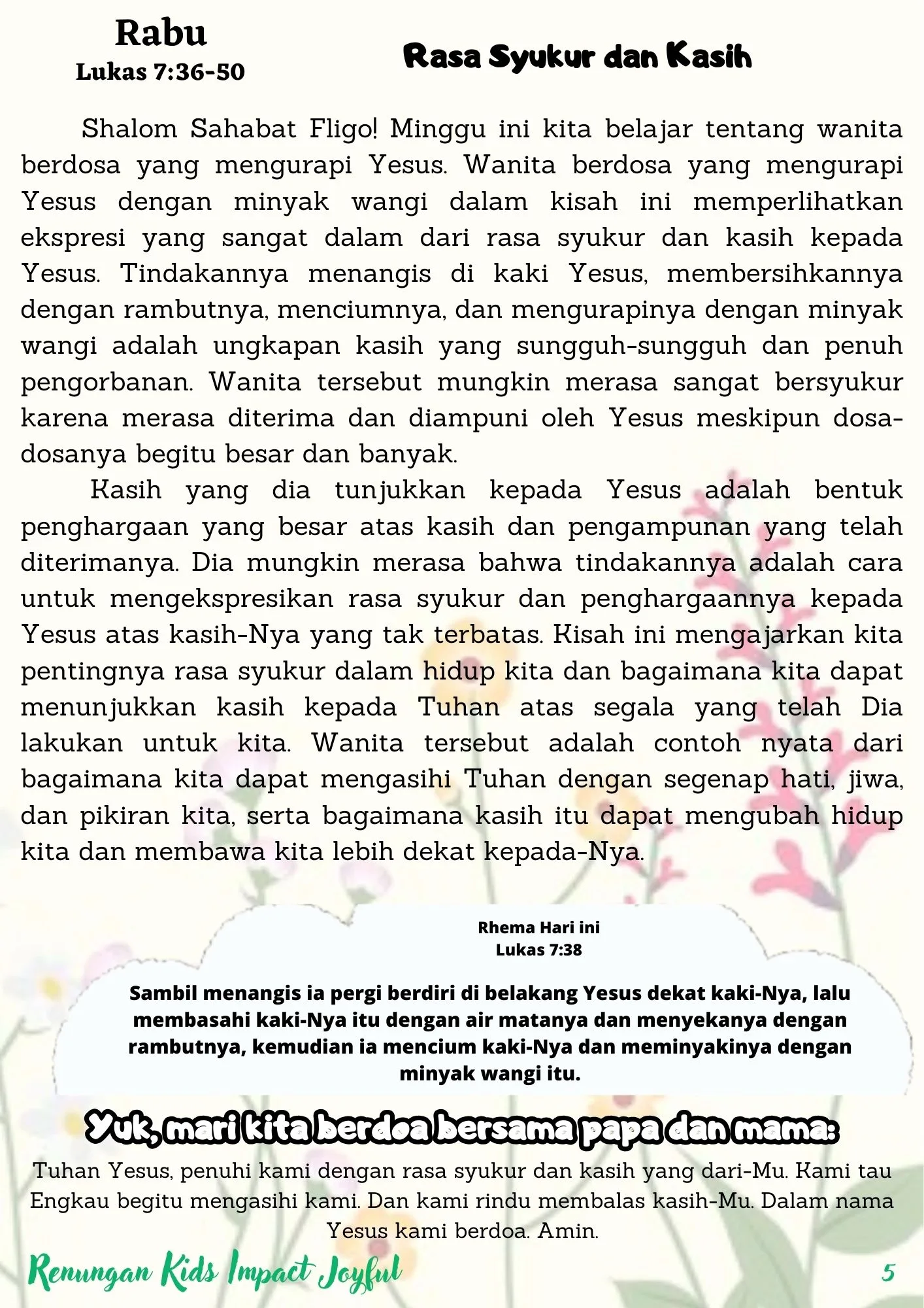 SETIA BERIBADAH [RAKA JOYFUL] - Keluarga Allah
