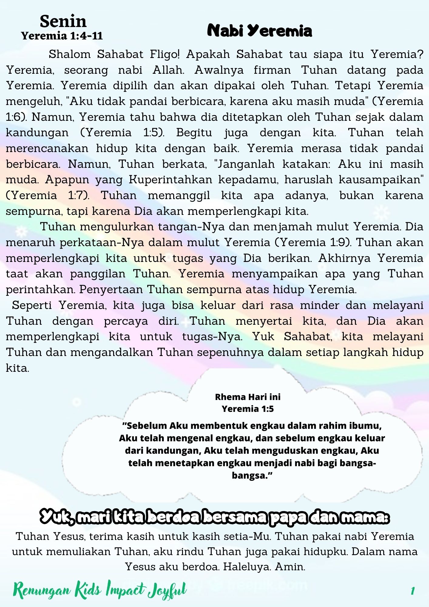 NABI YEREMIA [RAKA JOYFUL] - Keluarga Allah